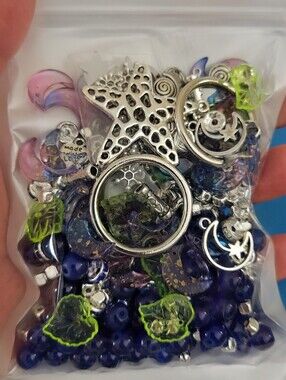 NWT Curated Moon And Stars Theme Beads Jewelry Parts Sampler Bracelet Making Kit